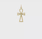 10K yellow gold ankh cross pendant video, large - 10C1475