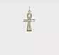 10K yellow gold solid Ankh Egyptian cross pendant video - 10C288