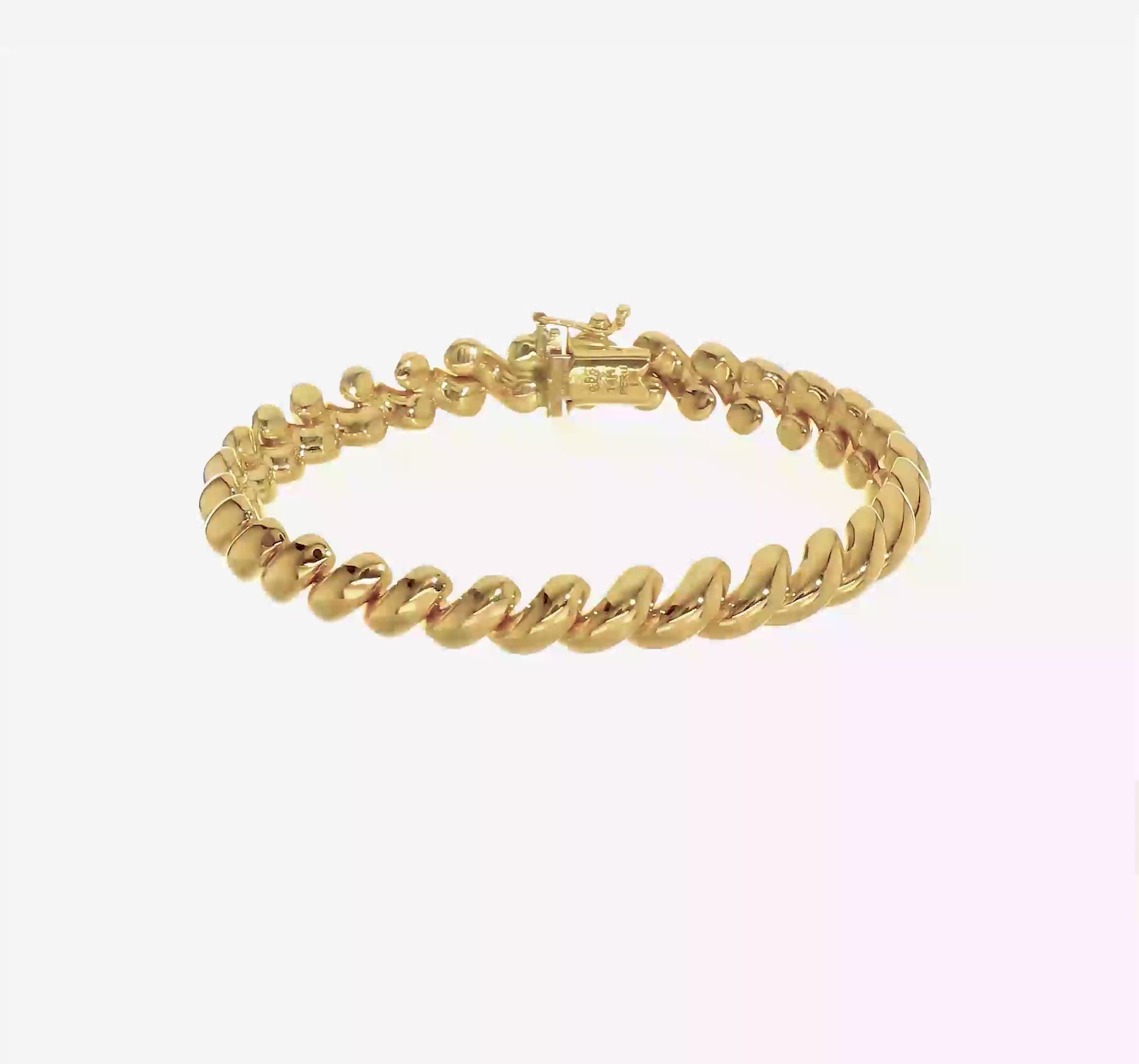Yellow gold San Marco bracelet, 8 mm, video