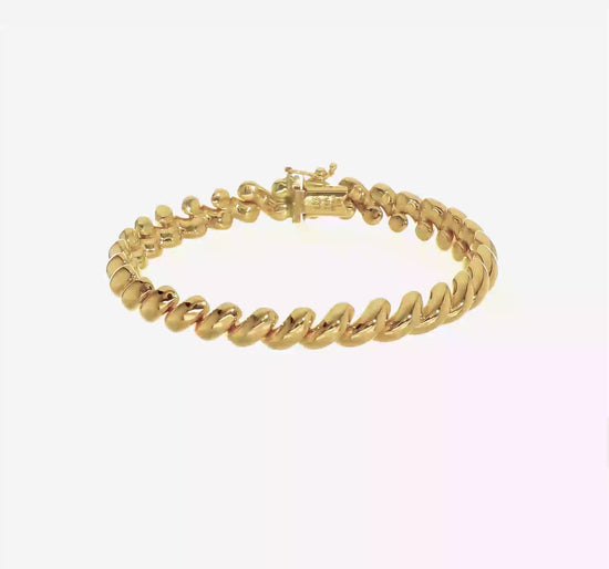 Yellow gold San Marco bracelet, 8 mm, video