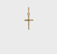 14K yellow gold small cross charm video - K2280