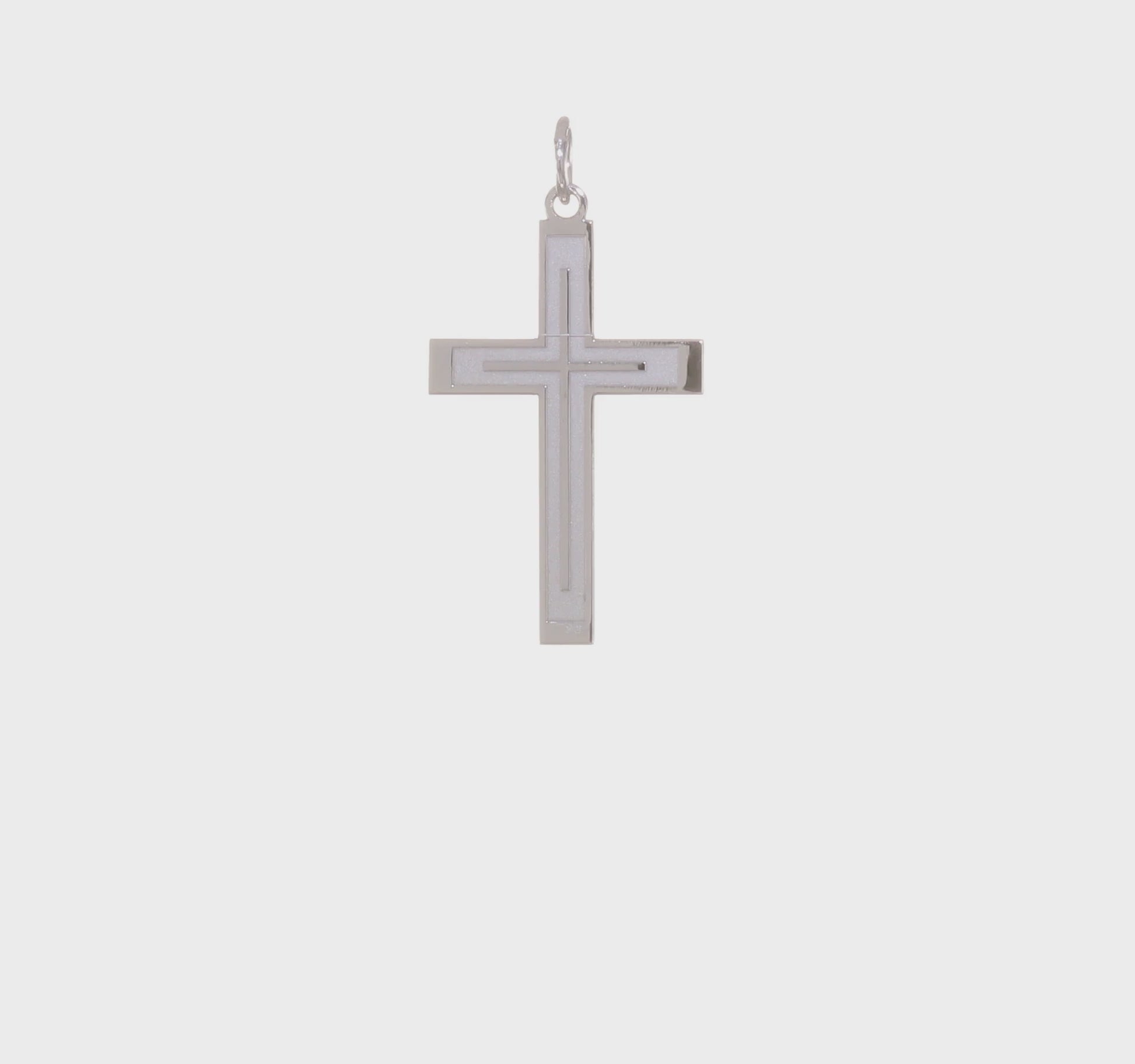 Sterling Silver Laser Cut Cross Pendant – Large Size 360-Degree Video