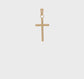 14K gold small Latin cross charm video - K8410