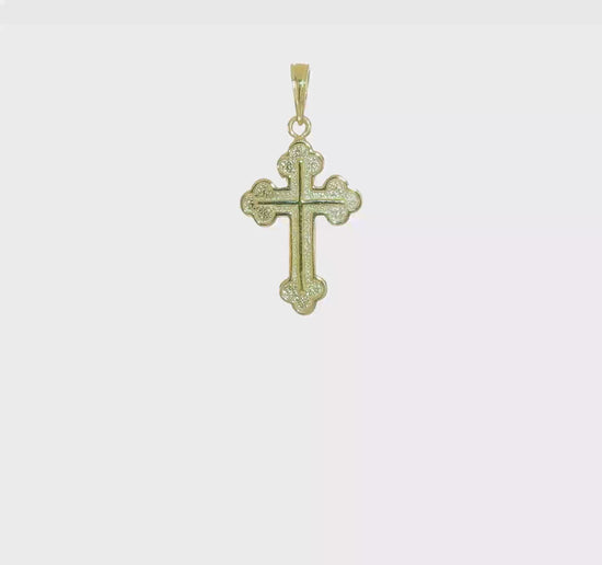 10K Gold Budded Cross Pendant video