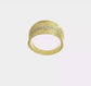 14K Gold Diamond Cocktail Ring with White Rhodium Textured Band - video