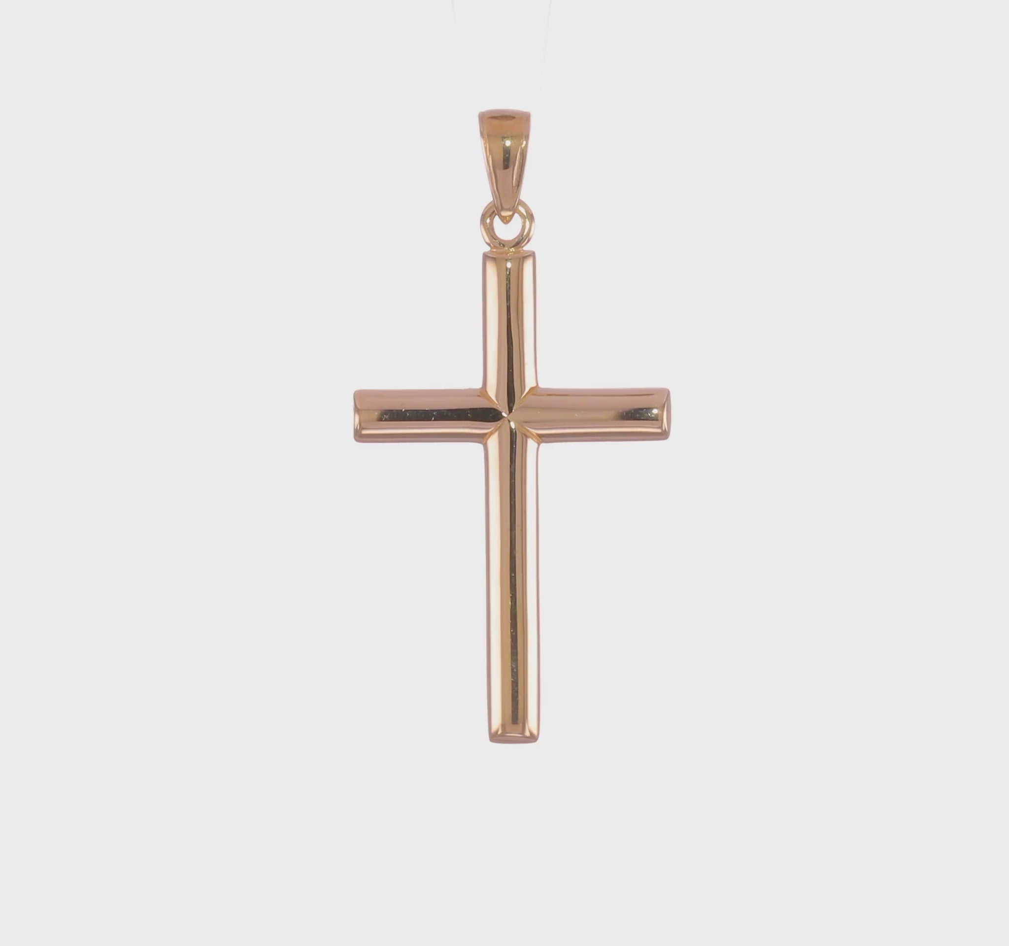 14K Yellow Gold Cross Pendant video