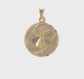 14K Gold Circle Corpus Crucifix Pendant – K5616 product video