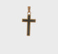 14K Gold Beaded Edge Cross Charm video