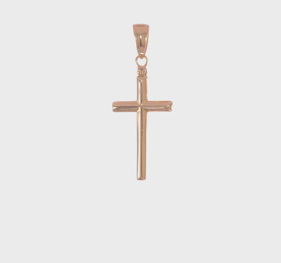14K Yellow Gold Large Reversible Cross Pendant - product video