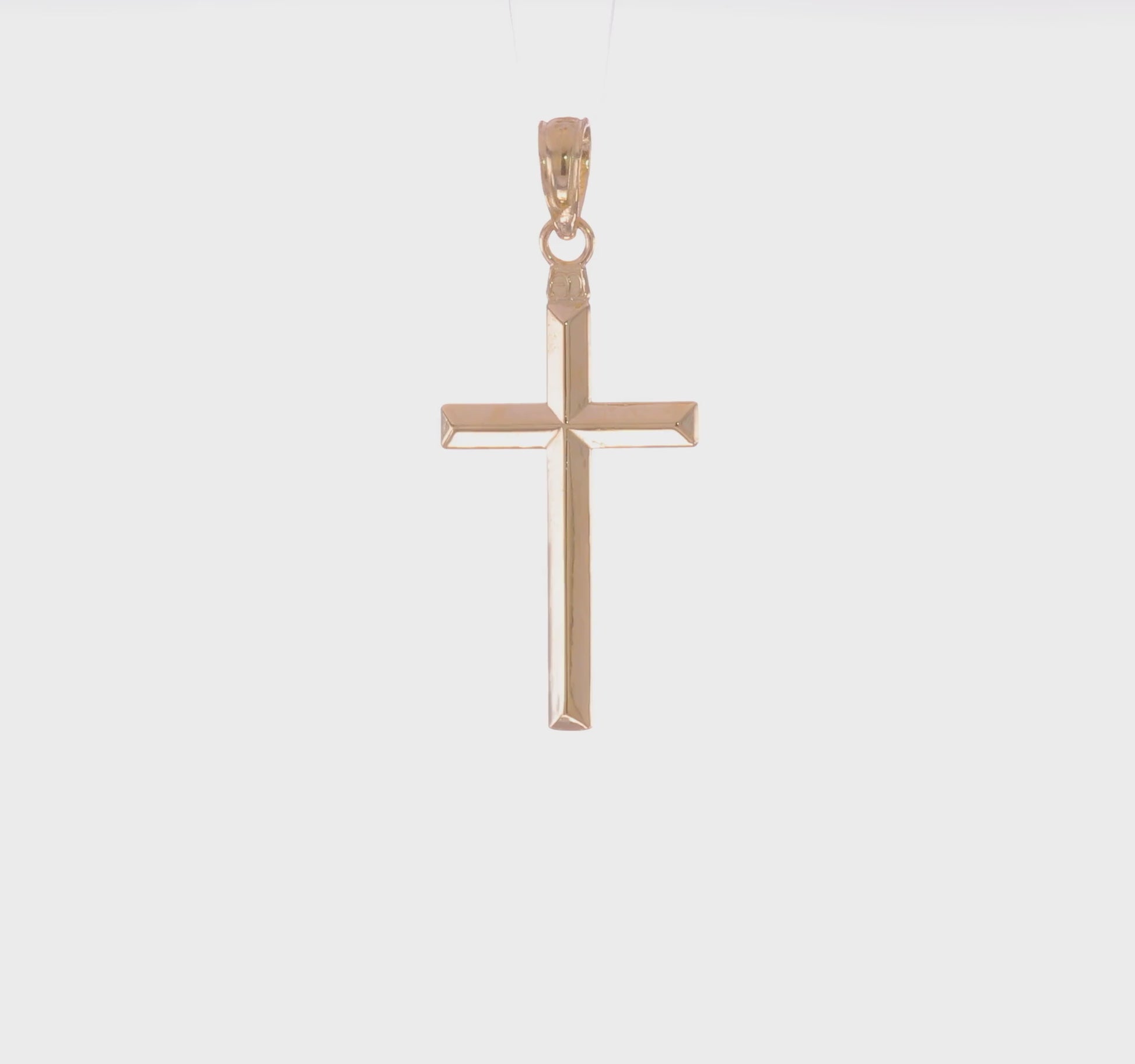 10K Yellow Gold Reversible Latin Cross Pendant - product video
