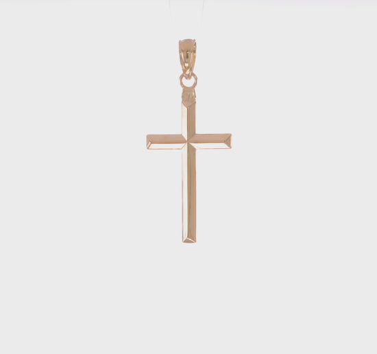 10K Yellow Gold Reversible Latin Cross Pendant - product video
