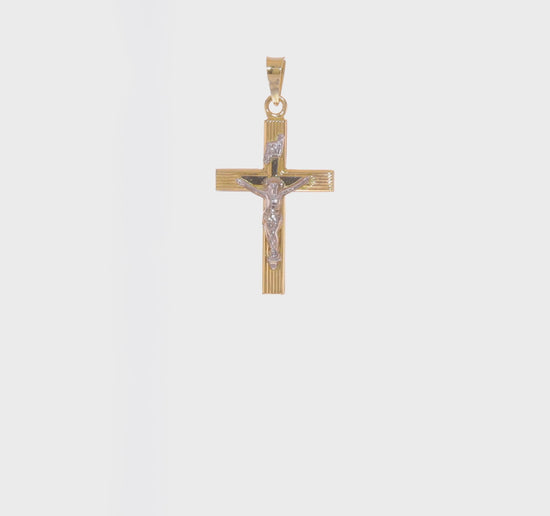 14K Gold INRI Crucifix Cross Pendant – XR2074 product video