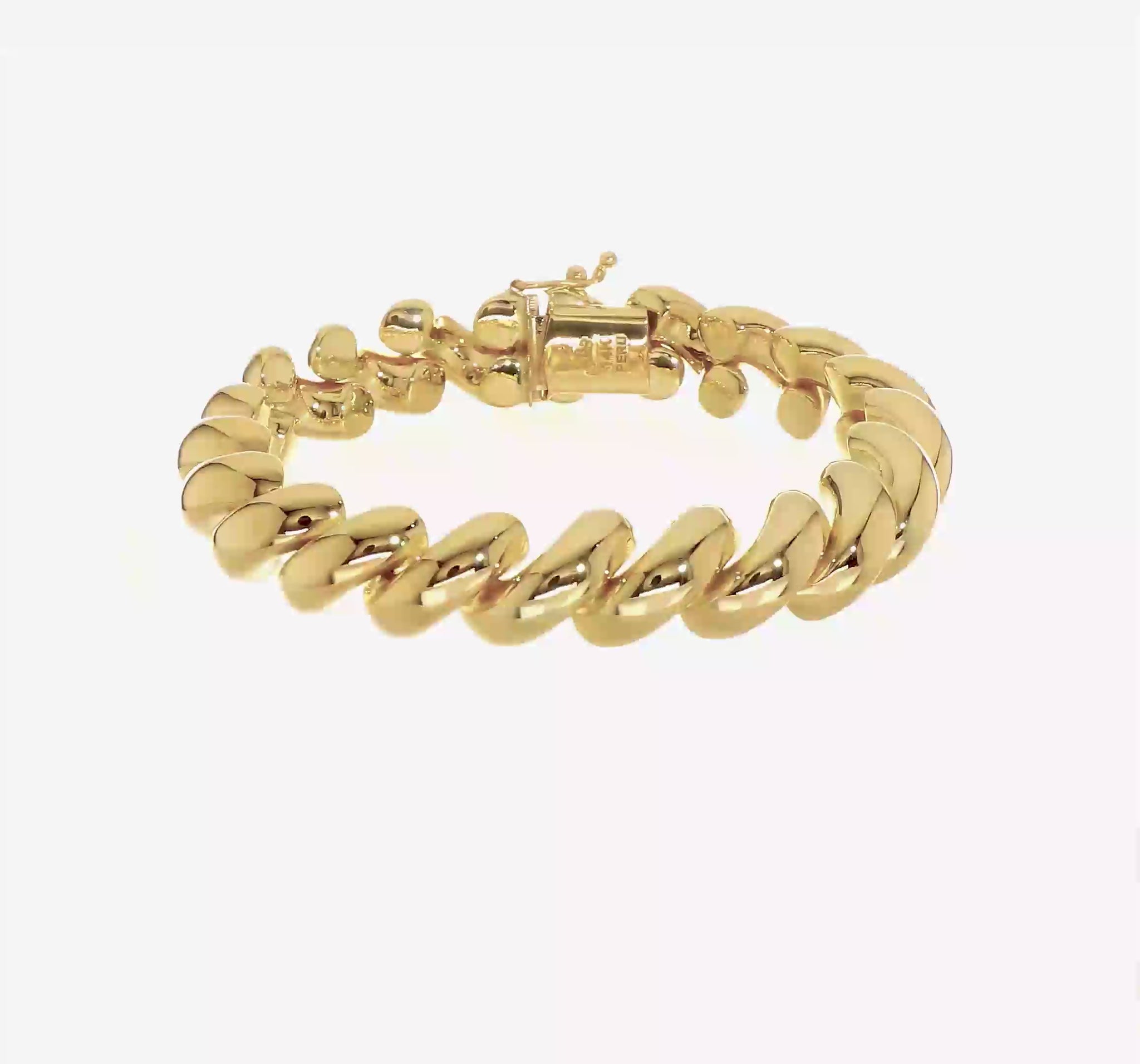 Yellow gold San Marco bracelet, 12 mm, video