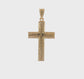 14K Gold Reversible Textured Cross Pendant - product video