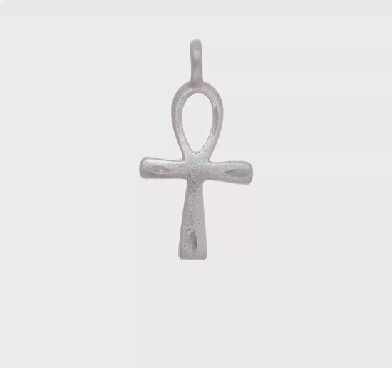 Sterling silver ankh cross pendant 34 mm video - QC1912