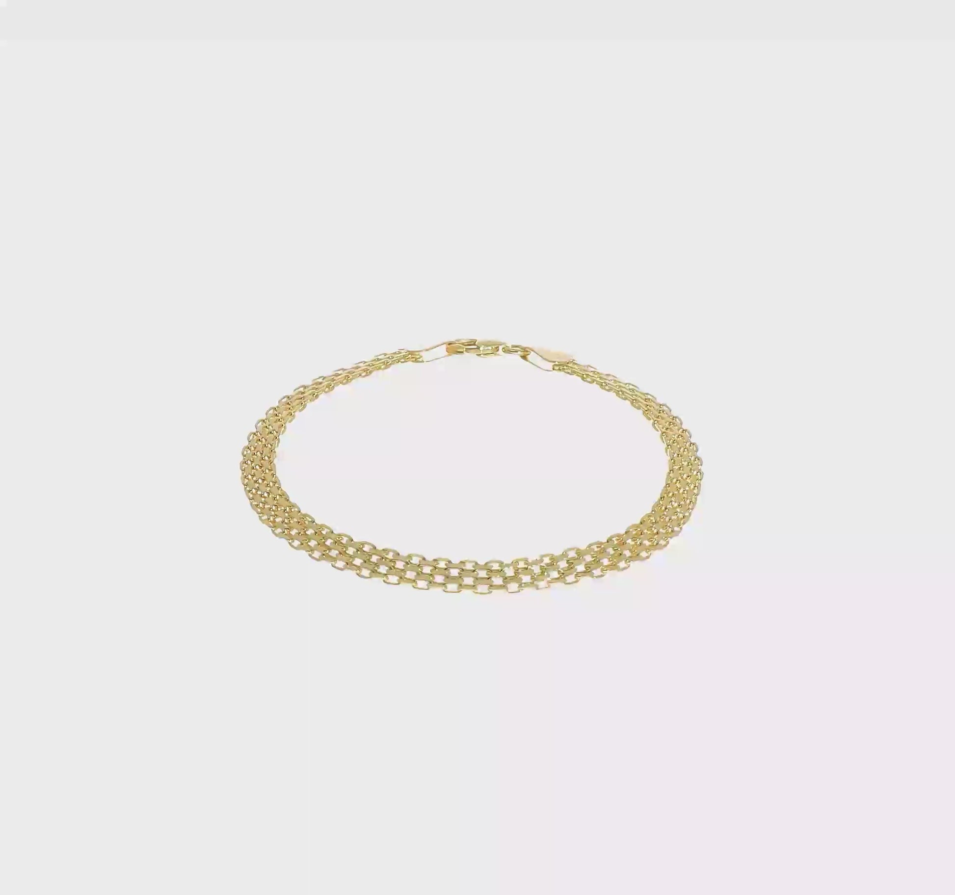 Gold Bismark bracelet, 5.1 mm, video