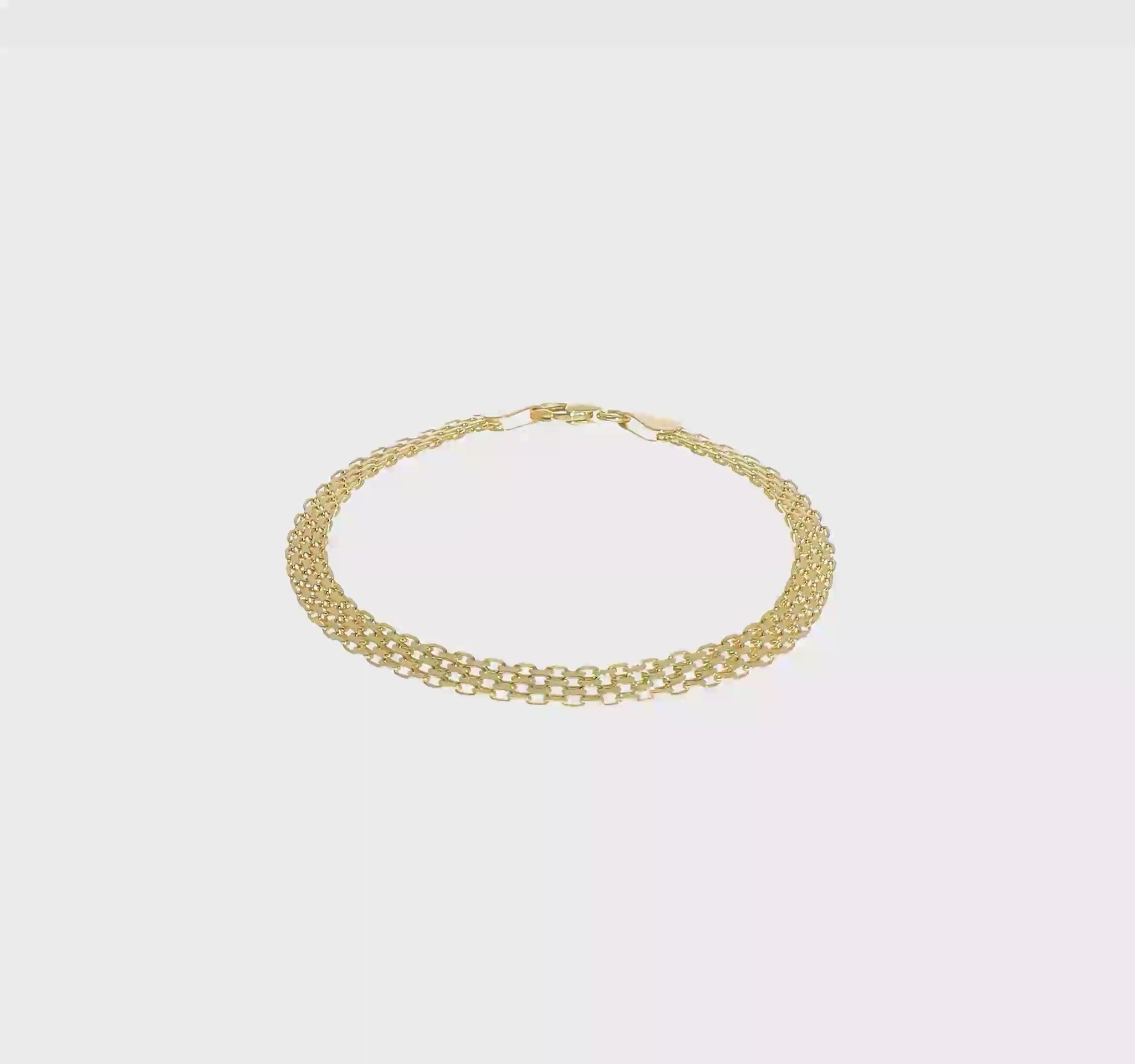 Gold Bismark bracelet, 5.1 mm, video