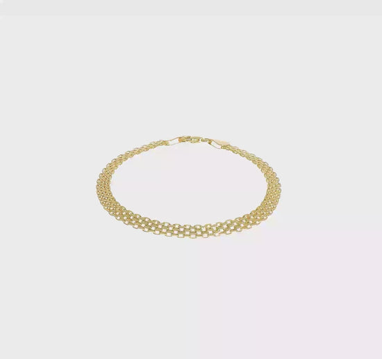 Gold Bismark bracelet, 5.1 mm, video