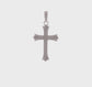 14K White Gold Fleur de Lis Cross Pendant - product video
