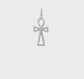14K white gold ankh cross pendant video, small - CH141