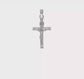 14K White Gold Hollow Crucifix Pendant 15x26mm video