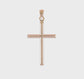 14K Gold Hollow Diamond-Cut Latin Cross Pendant video