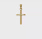 14K Yellow Gold Hollow Latin Cross Pendant video