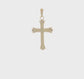 10K Yellow Gold Fleur de Lis Cross Pendant - product video