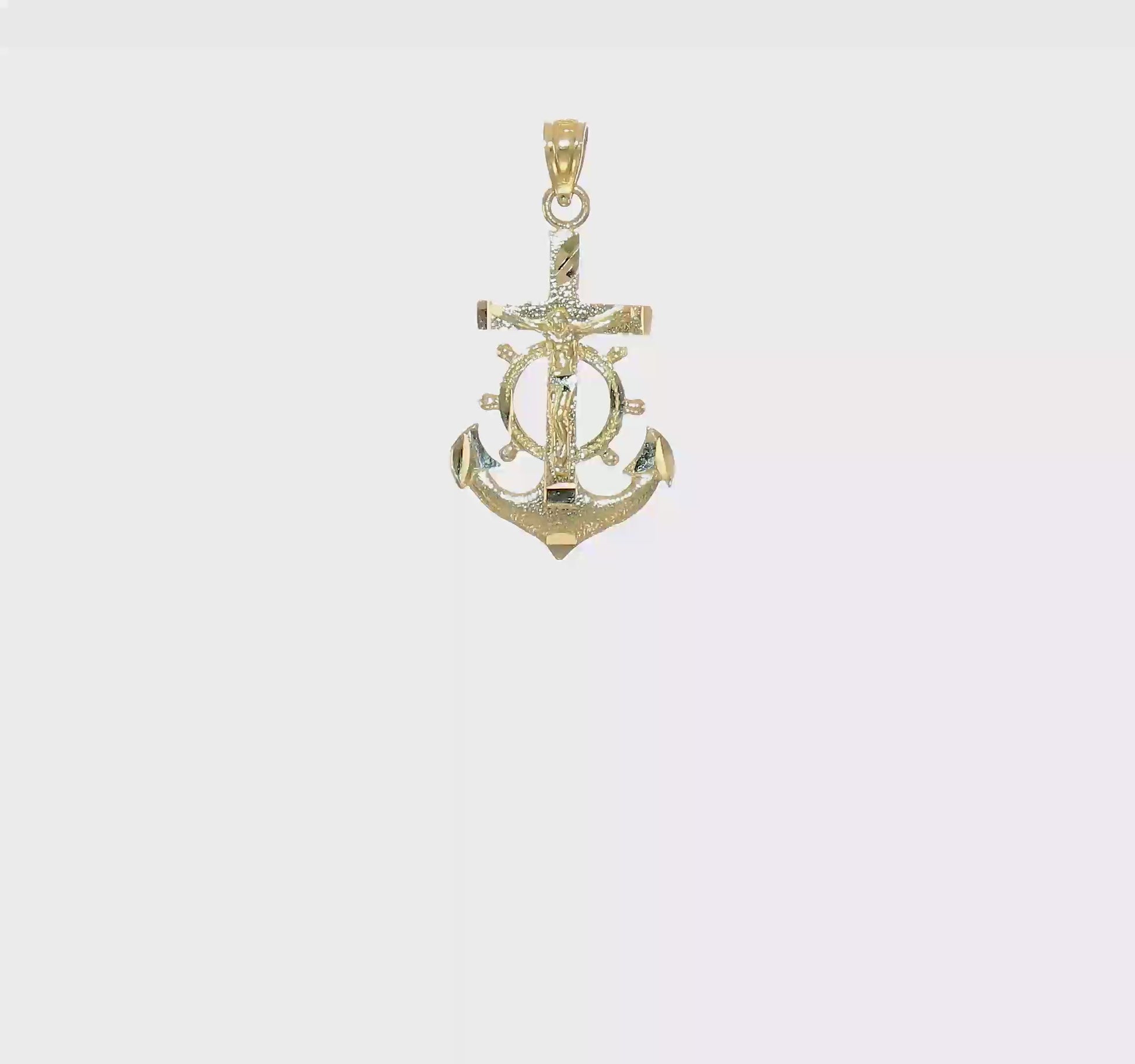 10K Gold Mariners Crucifix Pendant video