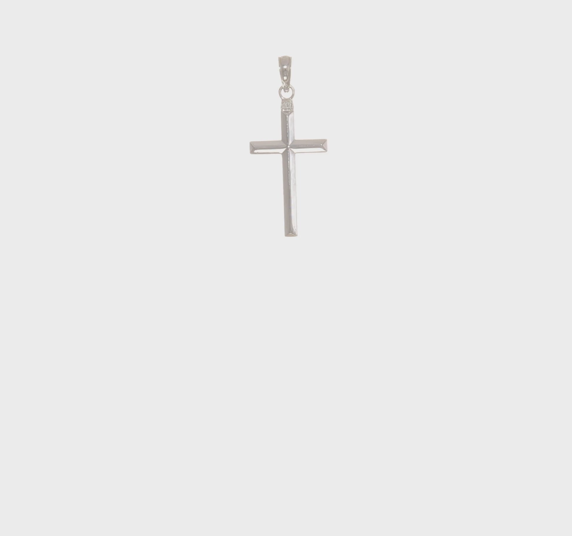 10K White Gold Reversible Latin Cross Pendant - product video