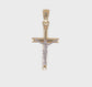 14K Two-Tone Gold Crucifix Pendant – 360-Degree Video