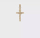 14K Yellow Gold Hollow Crucifix Pendant 15x26mm video