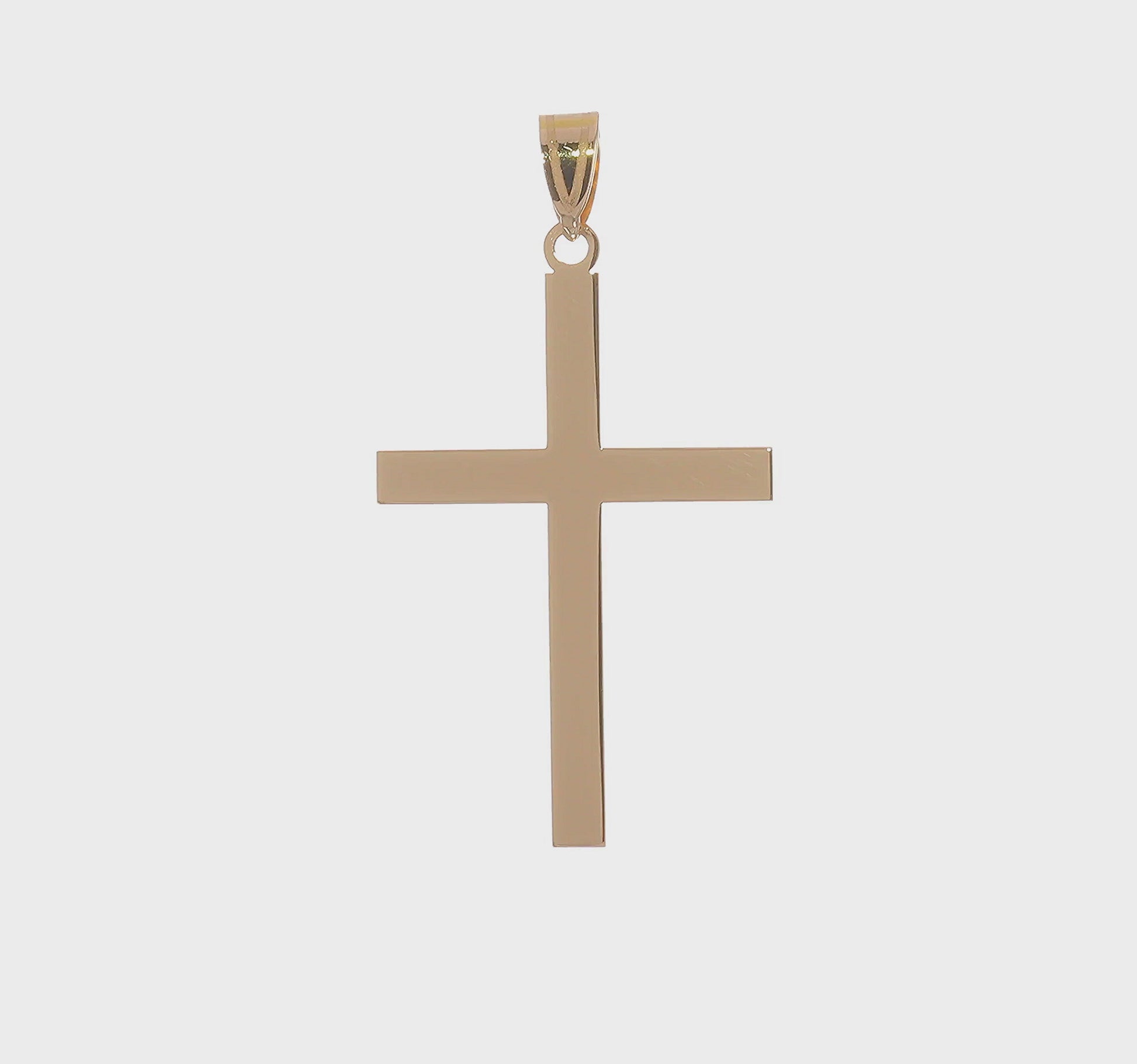 14K Yellow Gold Cross Pendant - product video