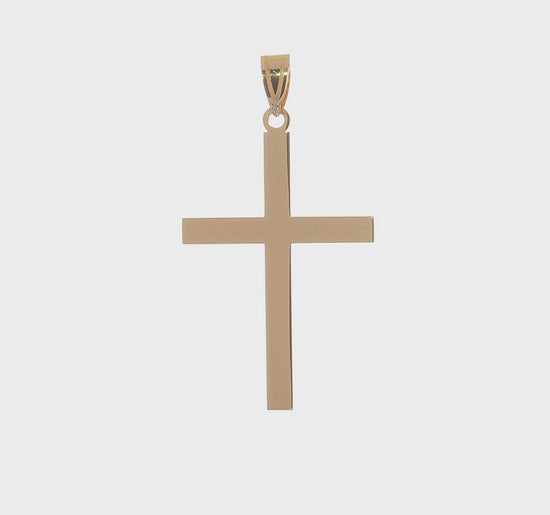 14K Yellow Gold Cross Pendant - product video