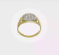 14K gold and white rhodium CZ cluster ring video - CZ1297