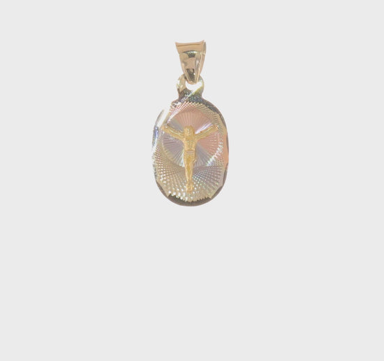 14K Yellow and Rhodium Oval Corpus Pendant small video