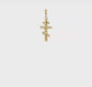 10K yellow gold Eastern Orthodox crucifix charm video - 10C3834