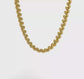 Yellow gold San Marco necklace, 8 mm, video