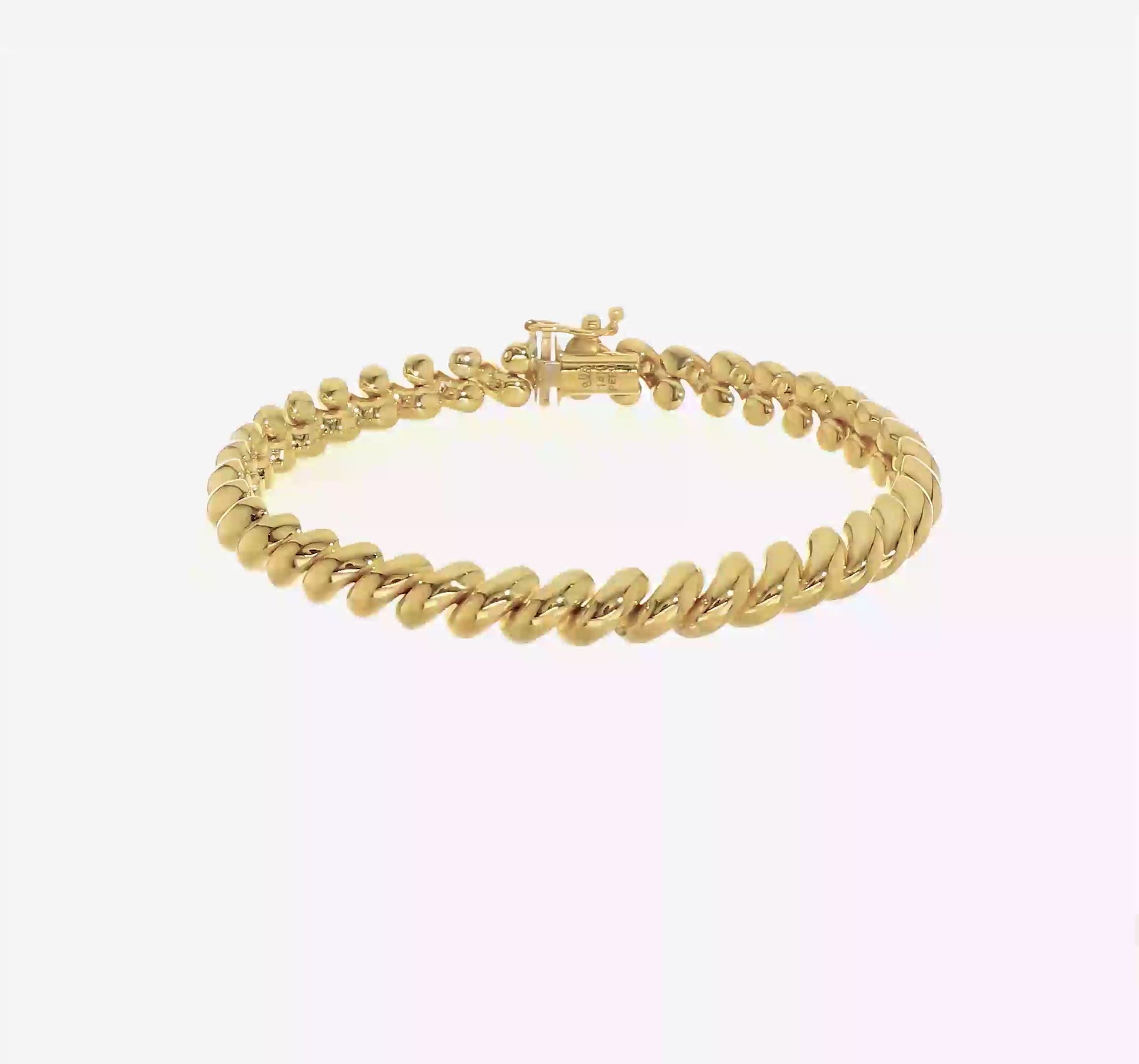 Yellow gold San Marco bracelet, 6 mm, video