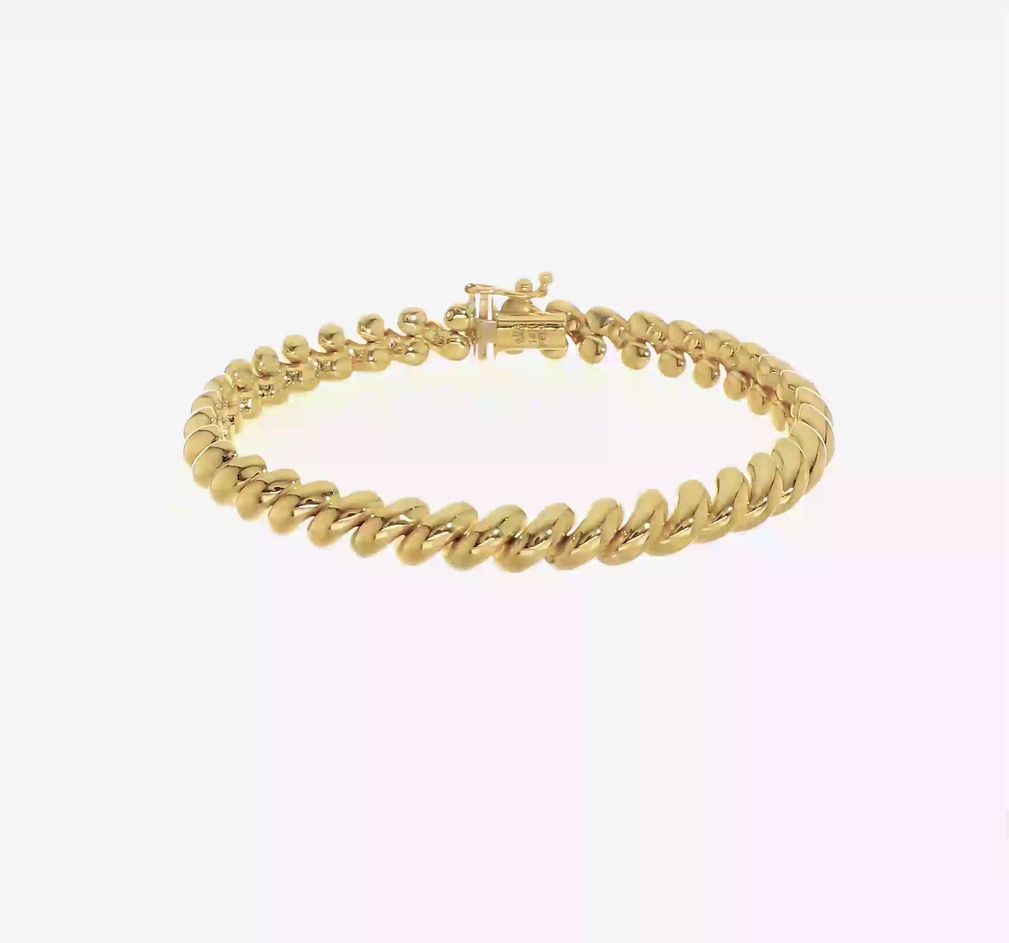 Yellow gold San Marco bracelet, 6 mm, video