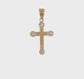 10K Two-Tone Gold CZ Crucifix Pendant video