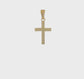 14K Yellow Gold Mini Flower Cross Charm – K8369 product video