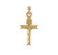 14K Yellow Gold Hollow Crucifix Pendant 11x20mm video