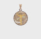 14K Gold Circle Corpus Crucifix Pendant – K5617 product video