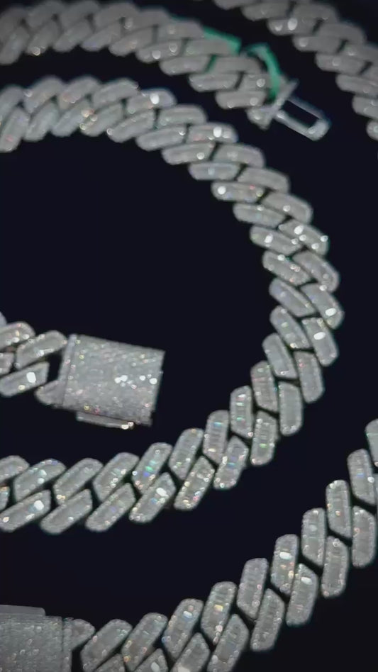 Moissanite Baggute Chain / Necklace