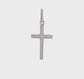 14K White Gold Rhodium-Plated Latin Cross Pendant – 360-Degree Video