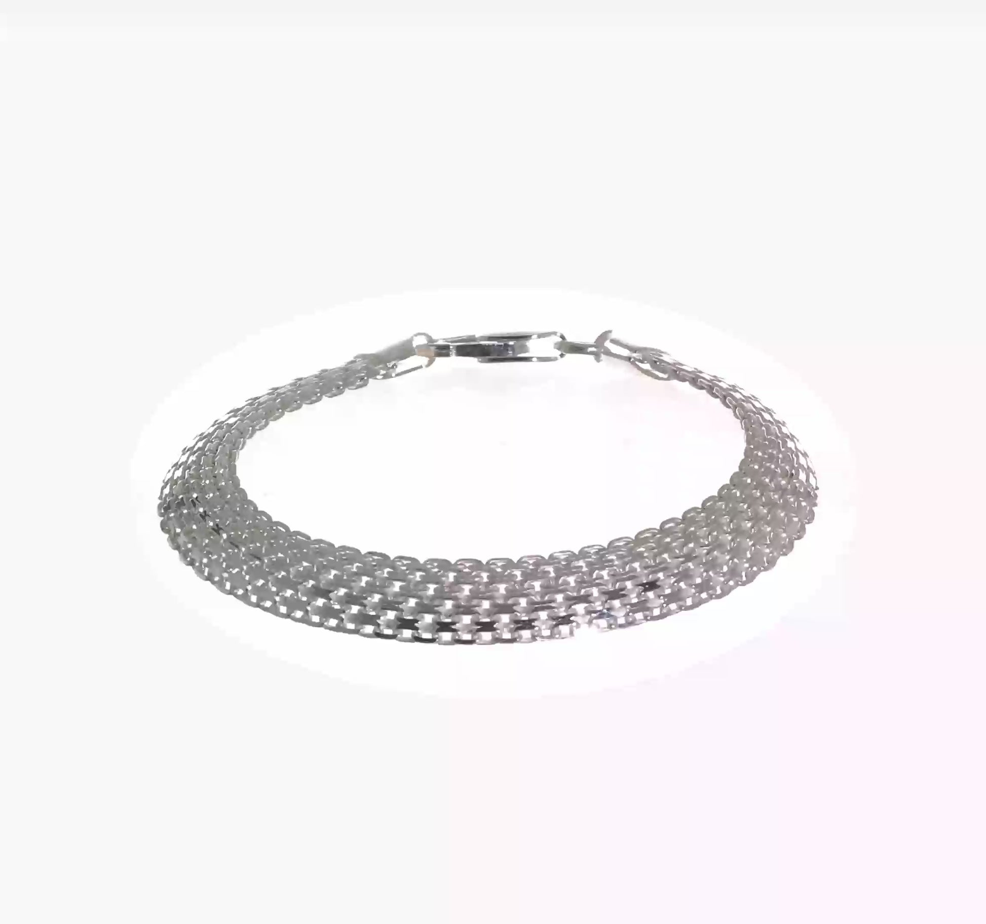 Sterling silver Bismark bracelet, 8.5 mm, video