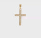 14K yellow gold filigree cross pendant video - REL70