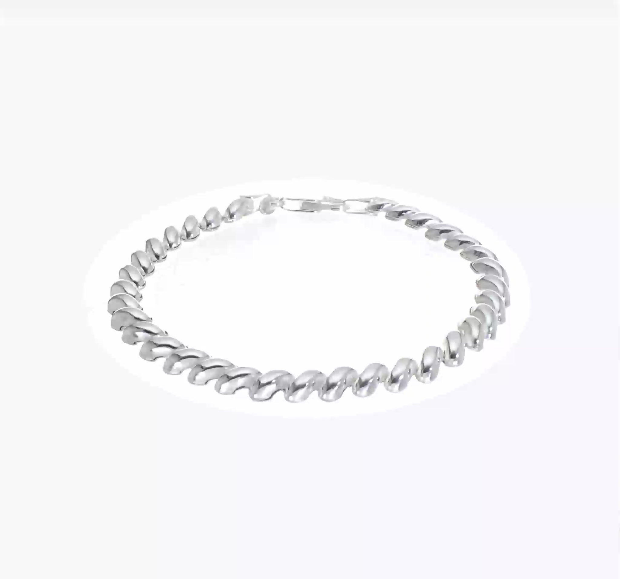 Sterling silver San Marco bracelet, 7 mm, video