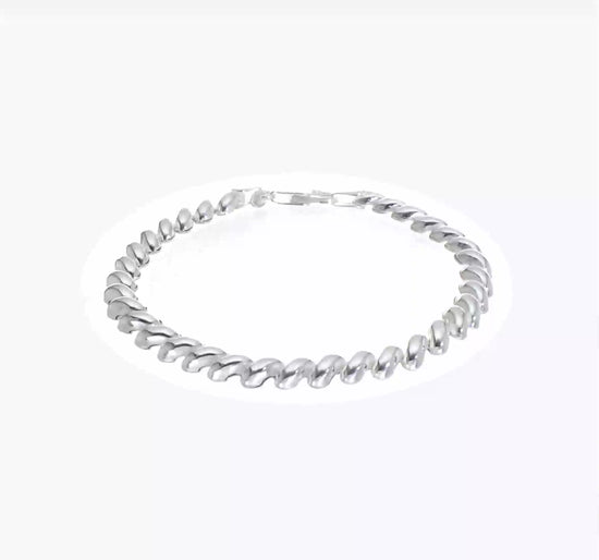 Sterling silver San Marco bracelet, 7 mm, video